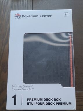 Pokémon Center Scorching Charizard Premium Deck Box - Black with Orange Accent